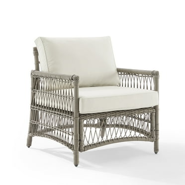 Thatcher Outdoor Wicker Armchair Creme/Driftwood