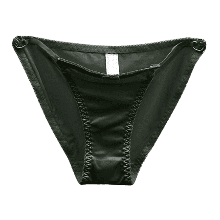 Fulorrnie Underwear for Women Comfort G String Breathable Sexy Panties Thong Drop Waist Stretchable Panty Green M