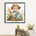 thumbnail image 2 of Pintura de diamante 5D DIY parcial con forma especial taladro granja vaquero niño Kit 30x30cm, 2 of 9