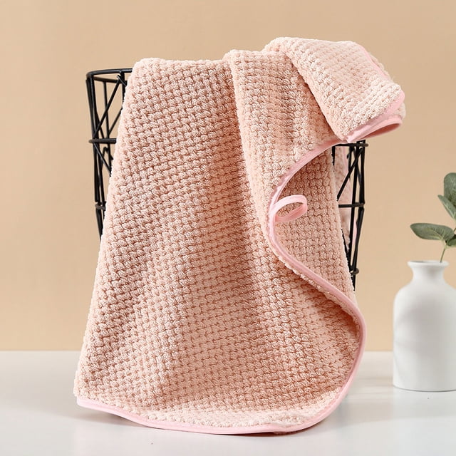Juego de toallas de piña, toalla cuadrada de vellón de coral suave, absorbente, no se desprende fácilmente el cabello, toalla facial para hombres y mujeres