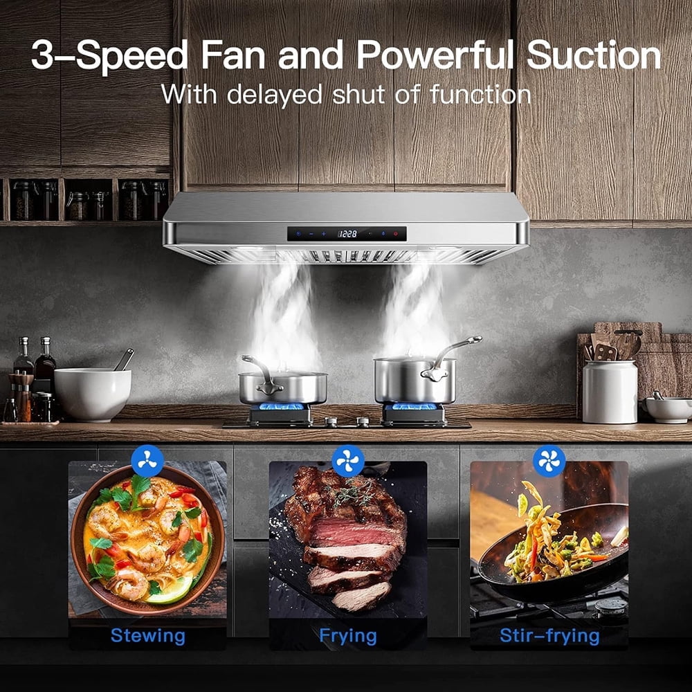 AMZCHEF 30 Inch Under Cabinet Range Hood