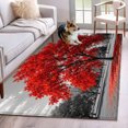 thumbnail image 2 of Red Tree Leaves Kitchen Runner Rug 2.7x5 Washable Runners for Hallway Non Slip Autumn Plants Vintage Country Large Area Rug Indoor Floor Carpet for Bathroom Laundry Entryway Bedroom Living Room, 2 of 9