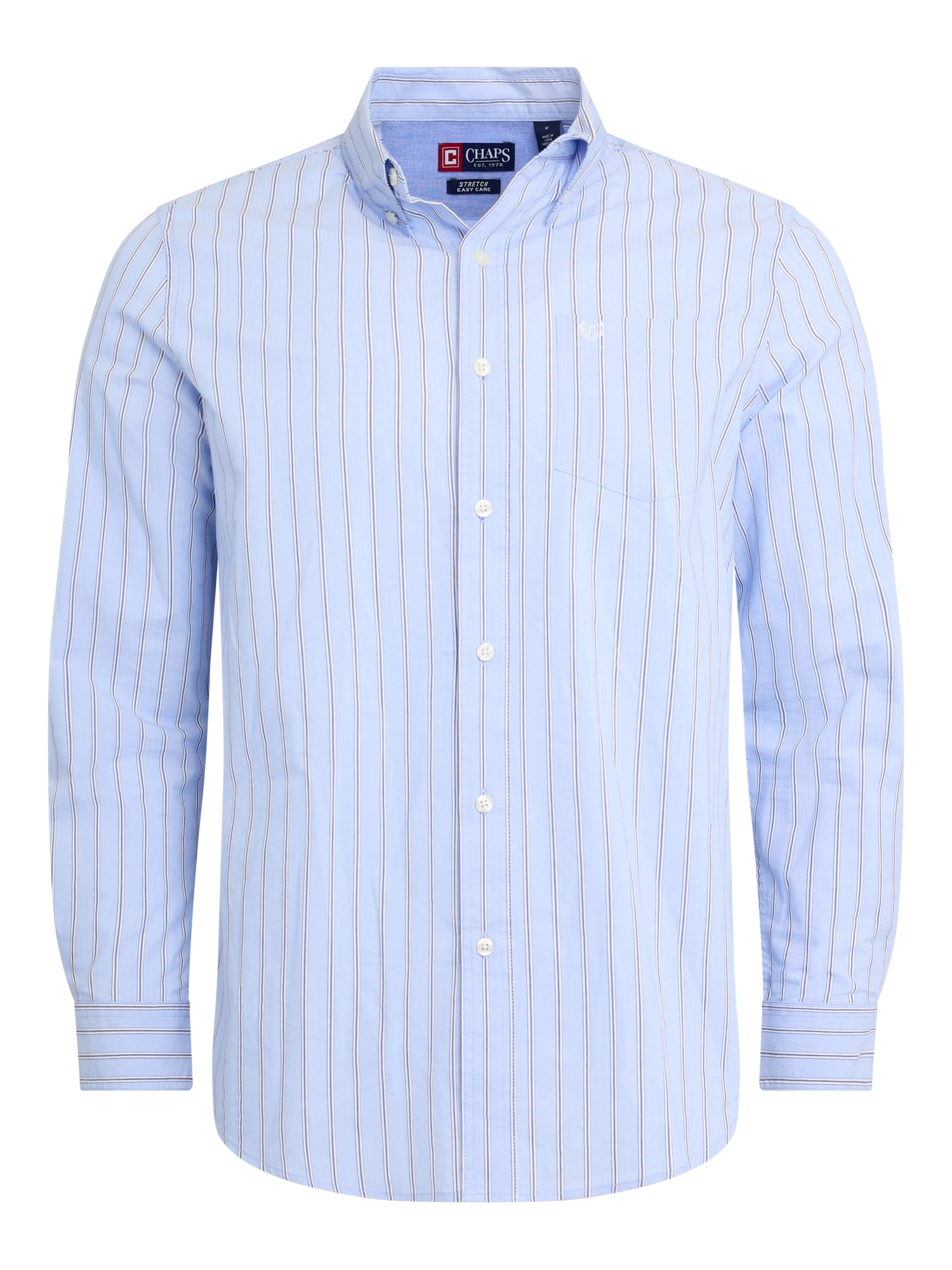 Chaps Men’s and Big Men’s Easy Care Long Sleeve Shirt, Sizes S–2XL