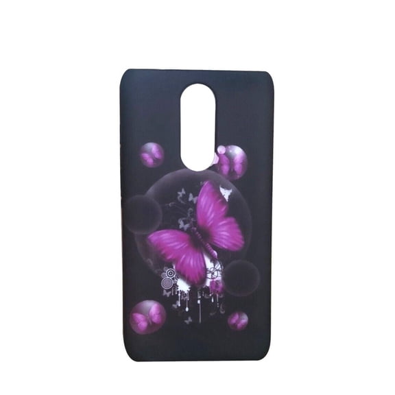 For LG Journey LTE L322DL / K30 2019 LM-X320 TPU 1-piece Flexible Skin Cover Phone Case   Tempered Glass - TPU Pink Butterfly
