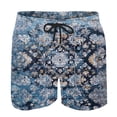 thumbnail image 3 of Puntoco Pantalones Cortos De Playa Para Hombre Con Bolsillo Con Cordón Y Estampado, Color Naranja Xxxl, 3 of 4