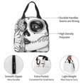 thumbnail image 3 of Disketp Floral Sugar Skull Portrait for Insulated Lunch Bag for Women and Men, Perfect for Work, Hiking, Picnic, 3 of 7