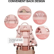 Backpack for Women Men, Carry On Backpack for Everydayon Airplane,Laptop Backpack with Shoe Compartment, Flight Approved Personal Item Bag Waterproof Luggage Backpack pink