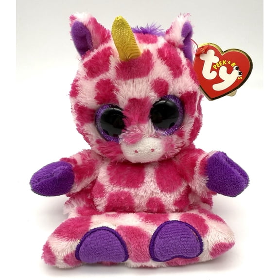 Ty Peek-A-Boos - Uni the Pink Unicorn Giraffe Phone Holder 4" Plush MWMT (BONUS 1 FUN CHOPS)