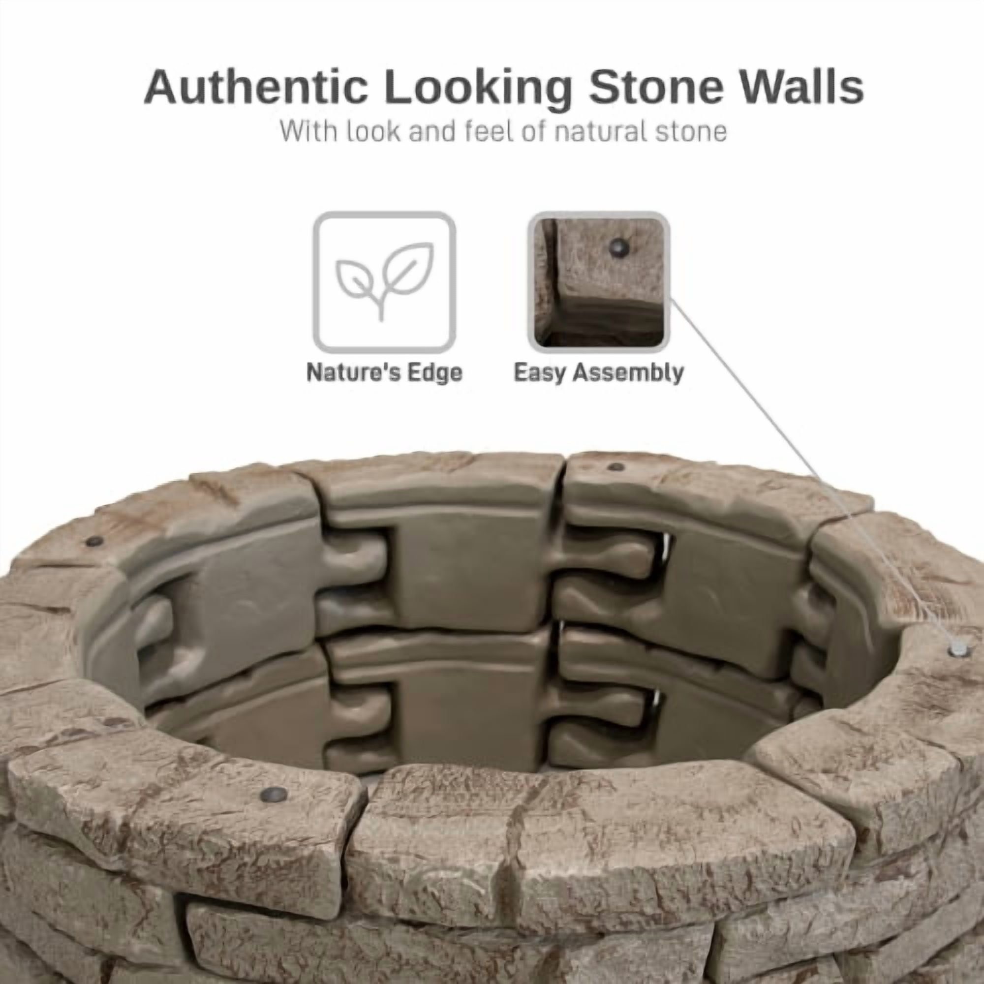 RTS Home Accents Rock Lock Raised Garden Bed Curved Rock (Pack of 2)