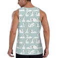 thumbnail image 3 of Easygdp White Swan Men's Tank Top, Sleeveless Muscle T Shirts, Breathable, Quick-Dry, Loose for Gym, Running, Fitness - XX-Large, 3 of 9