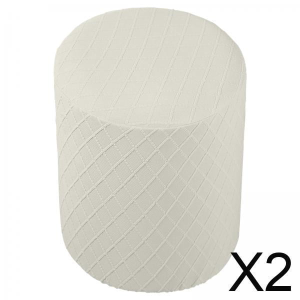 Funda otomana redonda,Funda otomana redonda de gran tamaño para taburete,Fundas otomanas elásticas Protector de funda antideslizante,Funda otomana redonda Protector de muebles para