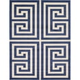 thumbnail image 1 of Unique Loom Athens Border Area Rug 9' x 12' Rectangular Navy Blue/Beige, 1 of 2