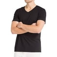 thumbnail image 4 of Fishers Finery Men's Multi Pack V Neck Micro Modal Undershirts (Black, S 3pk), 4 of 5