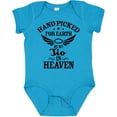 thumbnail image 3 of Inktastic Handpicked for Earth by My Tio in Heaven with Angel Wings Boys or Girls Baby Bodysuit, 3 of 5