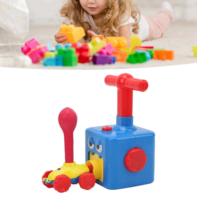 Balloon Launcher Cars, Aerodynamics Press Type Balloon Power Car Toy Sturdy for Daily Play