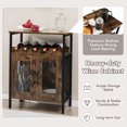 thumbnail image 3 of Industrial Sideboard Buffet Cabinet with Removable Wine Rack-Coffee, 3 of 9