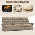 thumbnail image 6 of UHOMEPRO Recliner Sofa Couch Set, 3 Seat Electric Recliner with Remote Control and Side Pocket for Families and Friends, Modern Power Recliner Sofa for Living Room Home Theater, Brown, 6 of 9