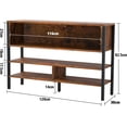 thumbnail image 3 of Credenza para Sala, Mesa Consola Recibidor de Almacenamiento de 3 Niveles, Mueble Recibidor Entrada Casa Larga y Estrecha para Sofá, Las Dimensiones de la Mesa Mueble para TV y Credenzas Modernas, 3 of 20