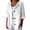 White, variant on ManxiVoo Cozy Sweatshirt for Women Three Quarter Sleeve Linen Blend Top with Pocket Relaxed Lounge Wear L Size Beige