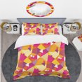 thumbnail image 2 of Designart 'Abstract Geometric Retro III' Ensemble de Housse de Couette Mi-Siècle, 2 of 5