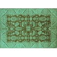 thumbnail image 1 of Ahgly Company Indoor Rectangle Oriental Turquoise Blue Industrial Area Rugs, 5' x 7', 1 of 4