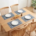 thumbnail image 3 of Unique Bargains Rectangle 6Pcs Faux Leather Washable Table Mats Dark Blue 17.7x11.8inch, 3 of 6