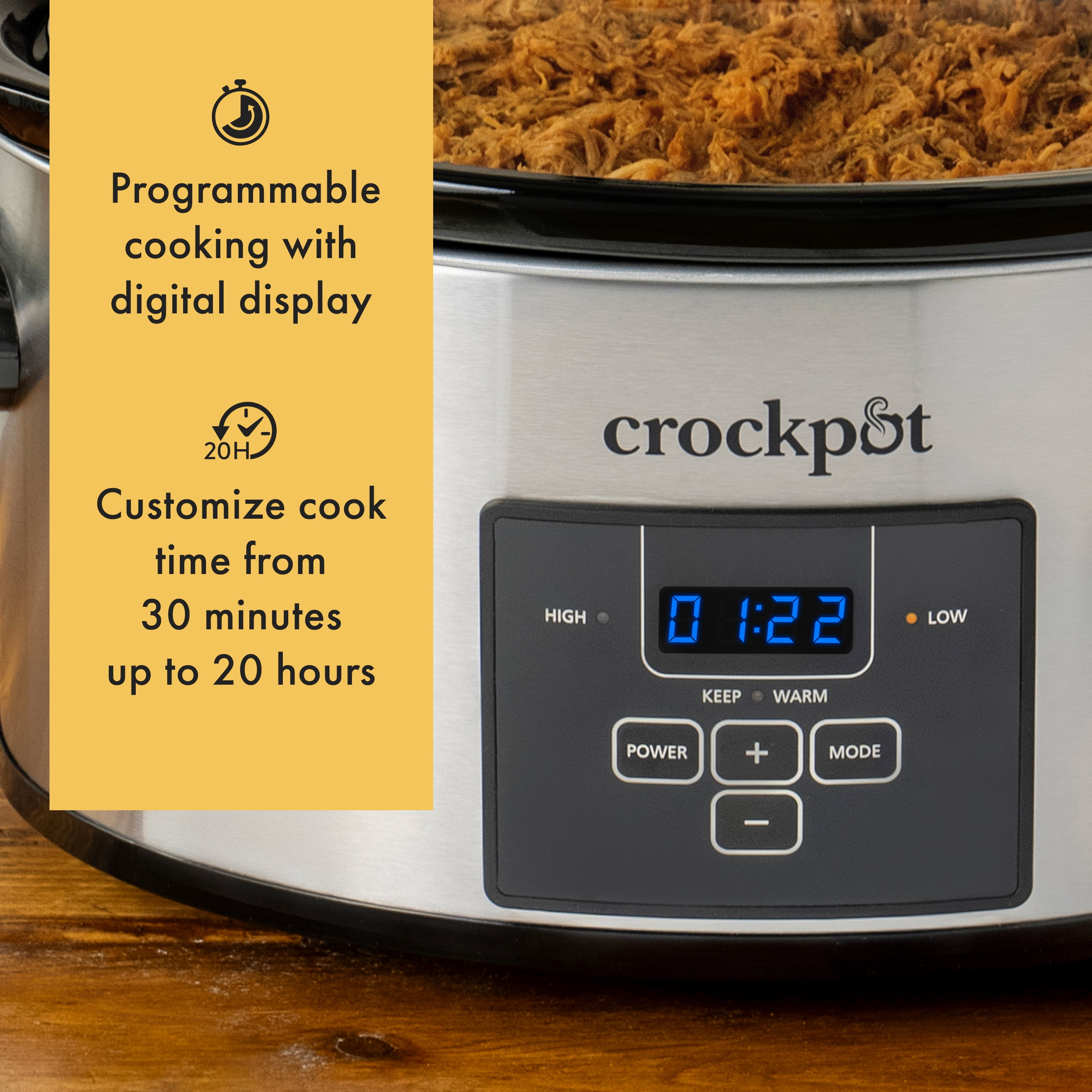 Crock-Pot® Programmable 6.0-Quart Cook & Carry® Slow Cooker