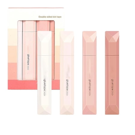 2026 New Double Sided Tape Pens, Double Sided Tape Roller, D𝐨uble Sided Glue Pen,Craft Adhesive Glue Runner for Scrapbooking, Gift Wrapping, Photo Mounting, School Office & Crafts(Pink)