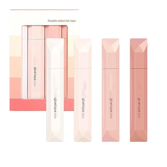 2026 New Double Sided Tape Pens, Double Sided Tape Roller, D𝐨uble Sided Glue Pen,Craft Adhesive Glue Runner for Scrapbooking, Gift Wrapping, Photo Mounting, School Office & Crafts(Pink)