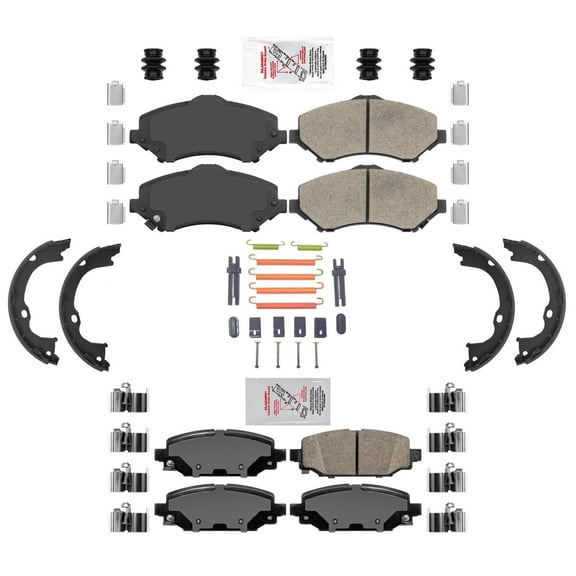 Fits For 2018-2021 Jeep Wrangler With 328MM Rear AmeriBrake Brake Pads