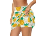 thumbnail image 5 of Uorisango Cute Pineapple Womens Tennis Golf Skirts Stretchy Polyester Spandex Fabric Women's Active Performance Skort Underneath Versatile Lightweight for Workout Sports Size M, 5 of 7