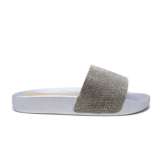 Sandalia Vida Leve Para Mujer De Giltter Color Plata Talla 22 Vida Leve P193540-Plata
