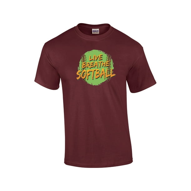 Trenz Shirt Company - Softball Tee Shirt Live Breathe Softball Black - Walmart.com - Walmart.com
