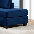 thumbnail image 2 of Bowery Hill Microfiber Upholstered L-Shaped Sectional in Navy, 2 of 5