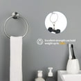 thumbnail image 4 of Tcbosik Bathroom Hardware Set 6 Pieces, Towel Bar Set, Stainless Steel, Wall Mounted, Includes Towel Rail, Paper Towel Rack, Hook and Towel Ring, Brushed Nickel, 4 of 6