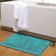 thumbnail image 5 of Alfombrilla antideslizante para baño, alfombrilla de ducha lavable a máquina con microfibras suaves absorbentes de agua, 20 pulgadas de ancho x 32 pulgadas de largo, turquesa Xemadio SNFLD235, 5 of 6