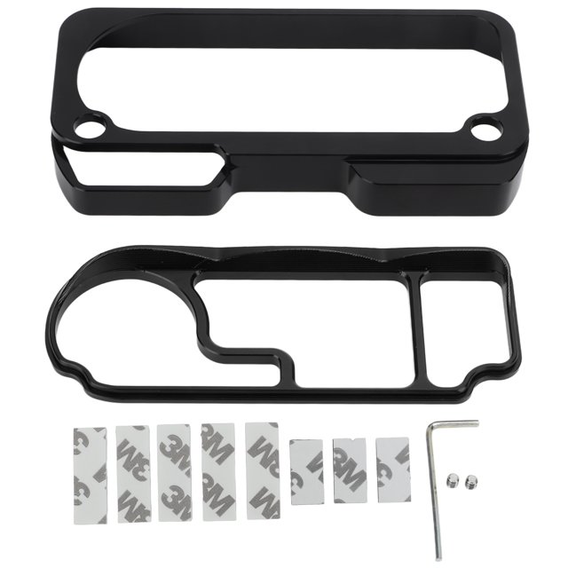Lunette d'Instrument de Moto, Couvercle de Compteur de Moto en Métal pour Modification Noir