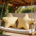 thumbnail image 4 of AUNVITO Plaid Star Shaped Throw Pillow Plush Toy 12 x 12 Inches, Soft Stuffed Cushion for Couch Bed, Decorative Accent Pillow with Polyester Filling, Farmhouse Home Decor, 4 of 7