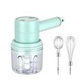 thumbnail image 2 of USB Rechargeable Handheld Mixer with 3 Speeds Stainless Steel Whisks and Food Chopper Portable Electric Whisk for Cream Eggs Batter, 2 of 2