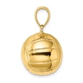 thumbnail image 2 of FB Jewels 14K Yellow Gold 3D Volleyball High Polish Pendant, 2 of 4