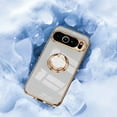 thumbnail image 6 of TECH CIRCLE Soft Silicone Phone Case, Google Pixel 9 Pro XL Case 6.8" (2024), Shiny Plating Cute Case with Magnetic Kickstand /Finger Ring Holder, Durable TPU Slim Thin Lightweight Cover, White, 6 of 6