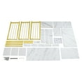 thumbnail image 5 of Nail Desk, Marbling Texture Manicure Desk with 3 Drawers 100*40*76cm Nail Salon, 5 of 10