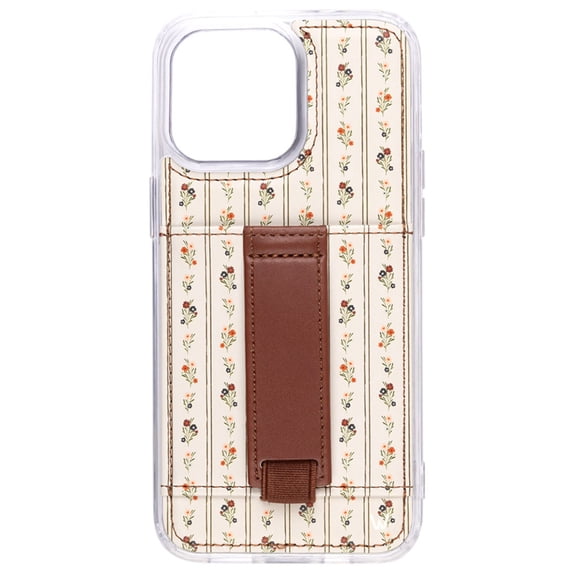 Walli Cases Crimson Bloom Phone Case for iPhone 16 Pro Max with Wallet, Kickstand & Finger Strap