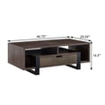 thumbnail image 5 of 47 " Modern Coffee Table 1 Drawer 4 Shelves Half Lift Top Brown, 5 of 6