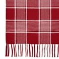 thumbnail image 3 of VHC Brands Christmas Decorations for Living Room Couch Sofa Bedding Eston Red White Plaid Woven Throw 50x60, 3 of 5