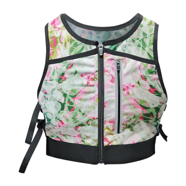Vest al chaleco adultos Vest reflectante cómodo transpirable con la bolsa de pecho de la cremallera de 20 35 l para deportes de entrenamiento de Rosa