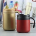 thumbnail image 3 of 12 OZ Coffee Travel Mug Cup Stainless Steel Insulated Tumbler Handle Splash Proof Lid Straw Opening Double Wall Vacuum for Hot Cold Drinks, Ice, Tea, Camping, 3 of 9