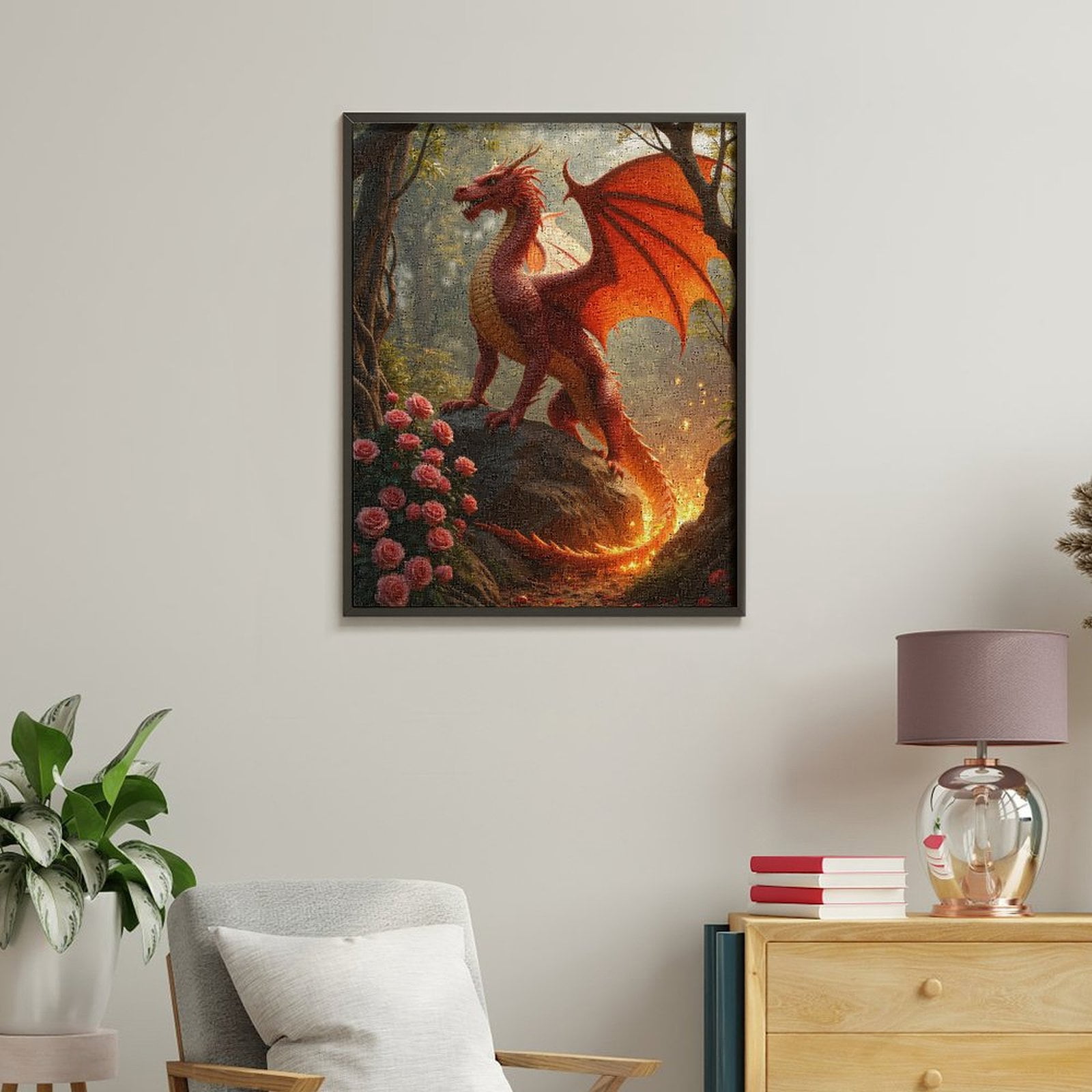 Paint By Numbers Kit for Adults Beginner - DIY Wings Of Enchantment Fantasy Garden Canvas Painting Kits for Adults, Frameless Paint By Number for Adults for Home Wall Decor 16x20 Inch