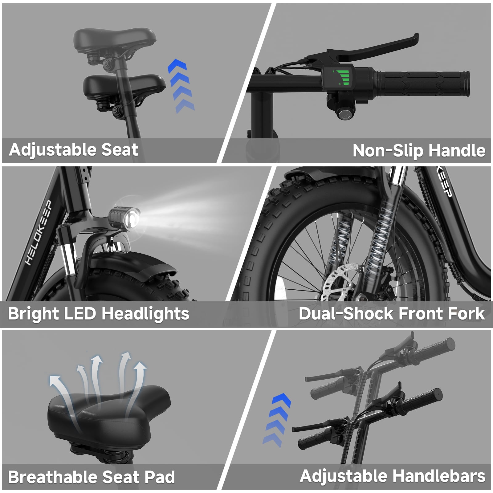COCO 750W Foldable Electric Bike for Adults, 48V 10Ah Removable Battery Ebike, 16" × 4" Fat Tires, Lightweight Steel Frame, Front Suspension, Black