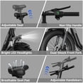thumbnail image 5 of COCO 750W Foldable Electric Bike for Adults, 48V 10Ah Removable Battery Ebike, 16" × 4" Fat Tires, Lightweight Steel Frame, Front Suspension, Black, 5 of 10